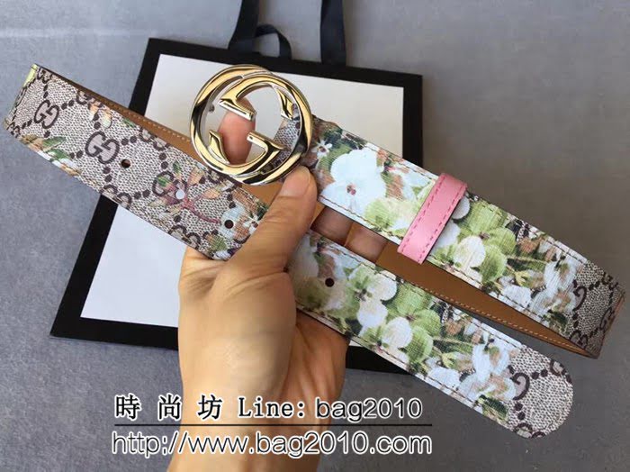 古馳CUCCI 高級人造革印花面料 款式新穎別致 高端大氣 奢華時尚女士皮帶 GHG1265
